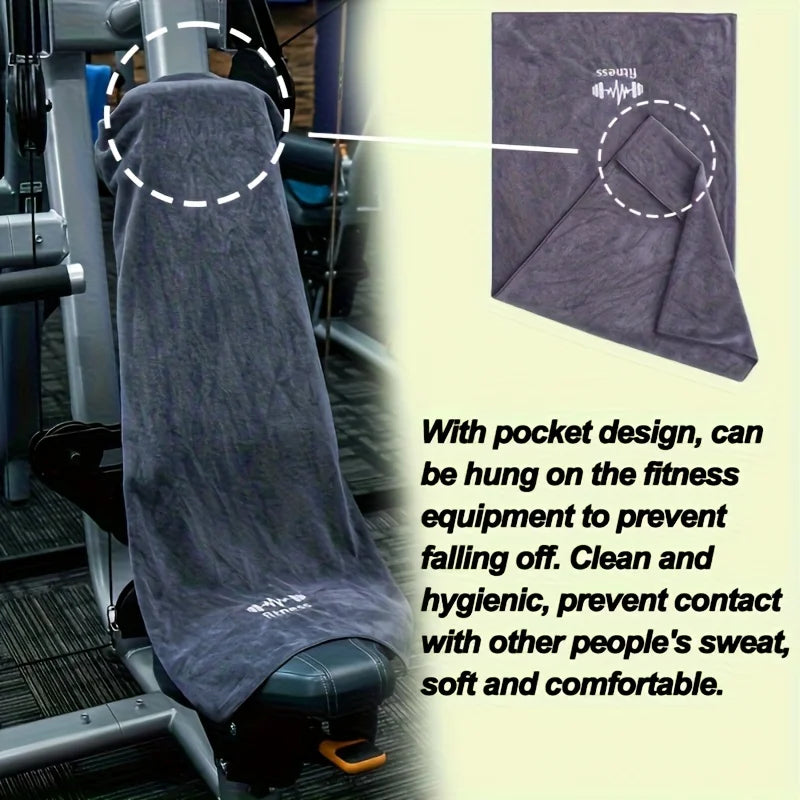 Sports Towel 40 15 7 Modern Soft Polyester Fitness Pocket Absorbent