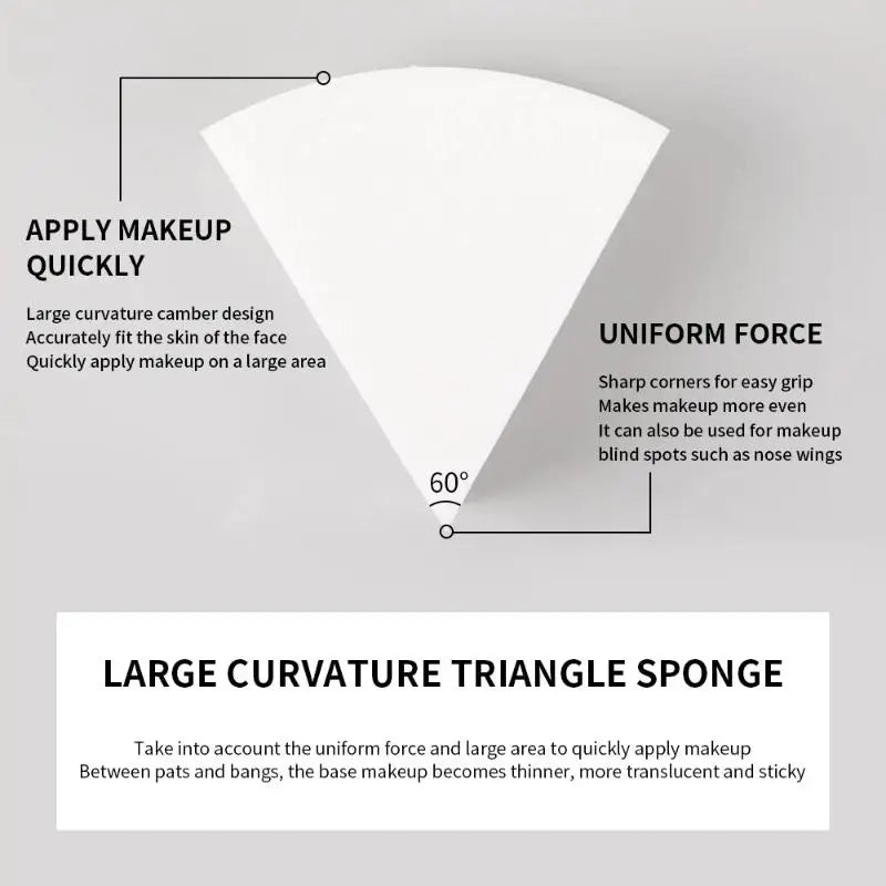 Triangle Makeup Sponge Fan Puff | Wet & Dry | 1–30 Pack
