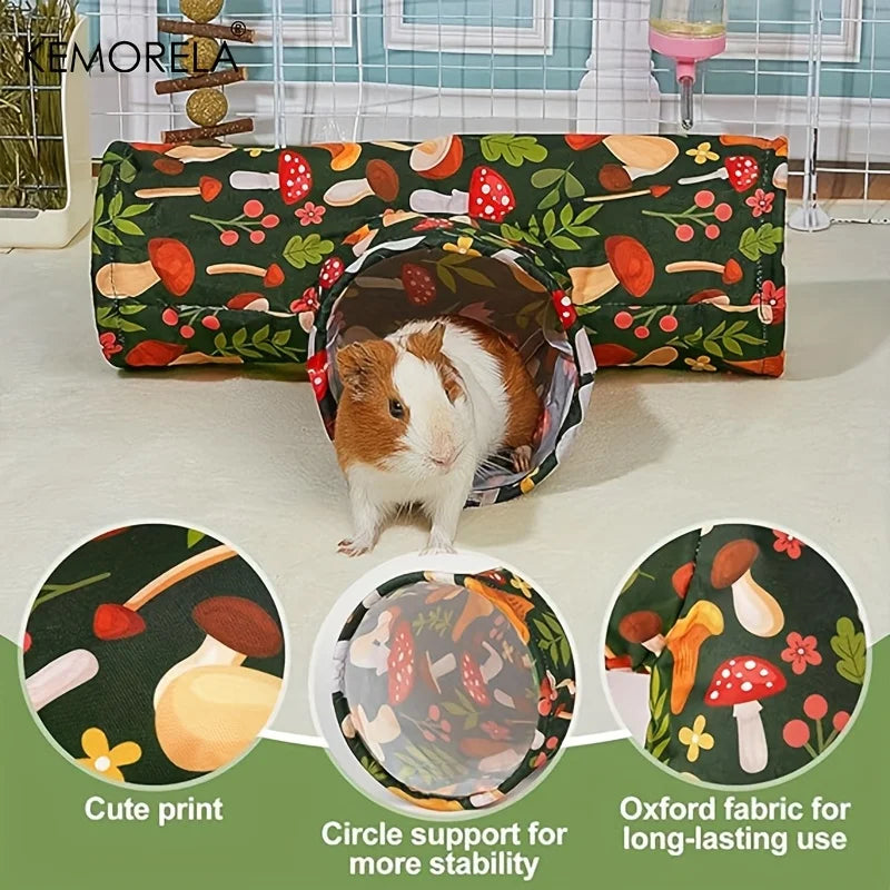 KEMORELA Foldable Guinea Pig Tunnel – Washable Pet Hideout