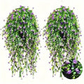 Artificial Plant Hanging Flowers Eucalyptus Leaves Wall Home Garden