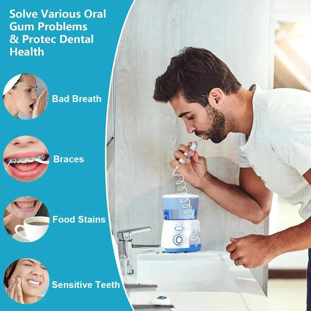 Electric Water Flosser Oral Irrigator 800ML | 10 Pressure Levels