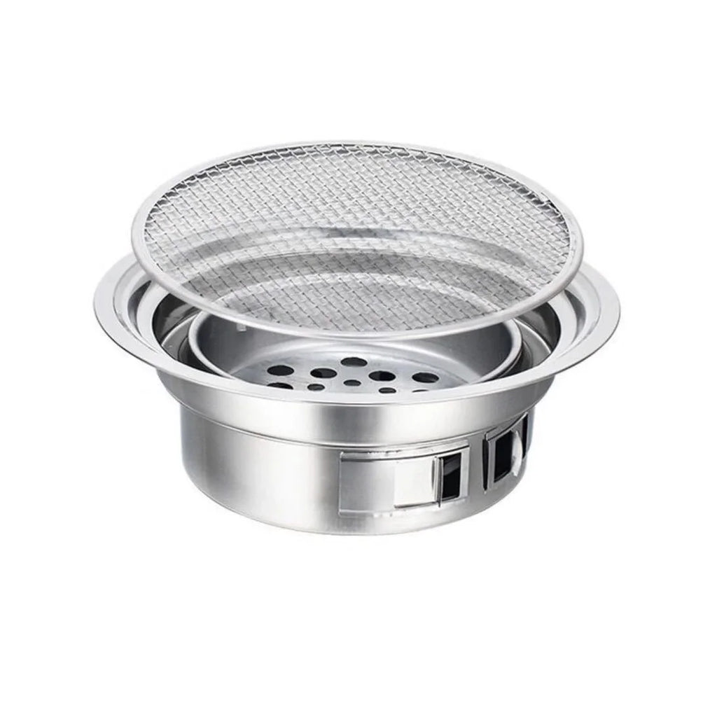 Korean Charcoal BBQ Grill | Stainless Steel Non-Stick Outdoor