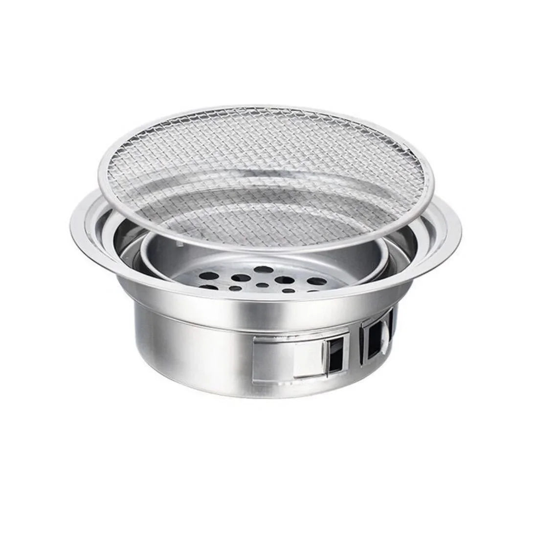 Korean Charcoal BBQ Grill | Stainless Steel Non-Stick Outdoor