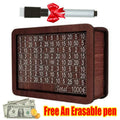 Wooden 10,000 Savings Challenge Piggy Bank Cash Box