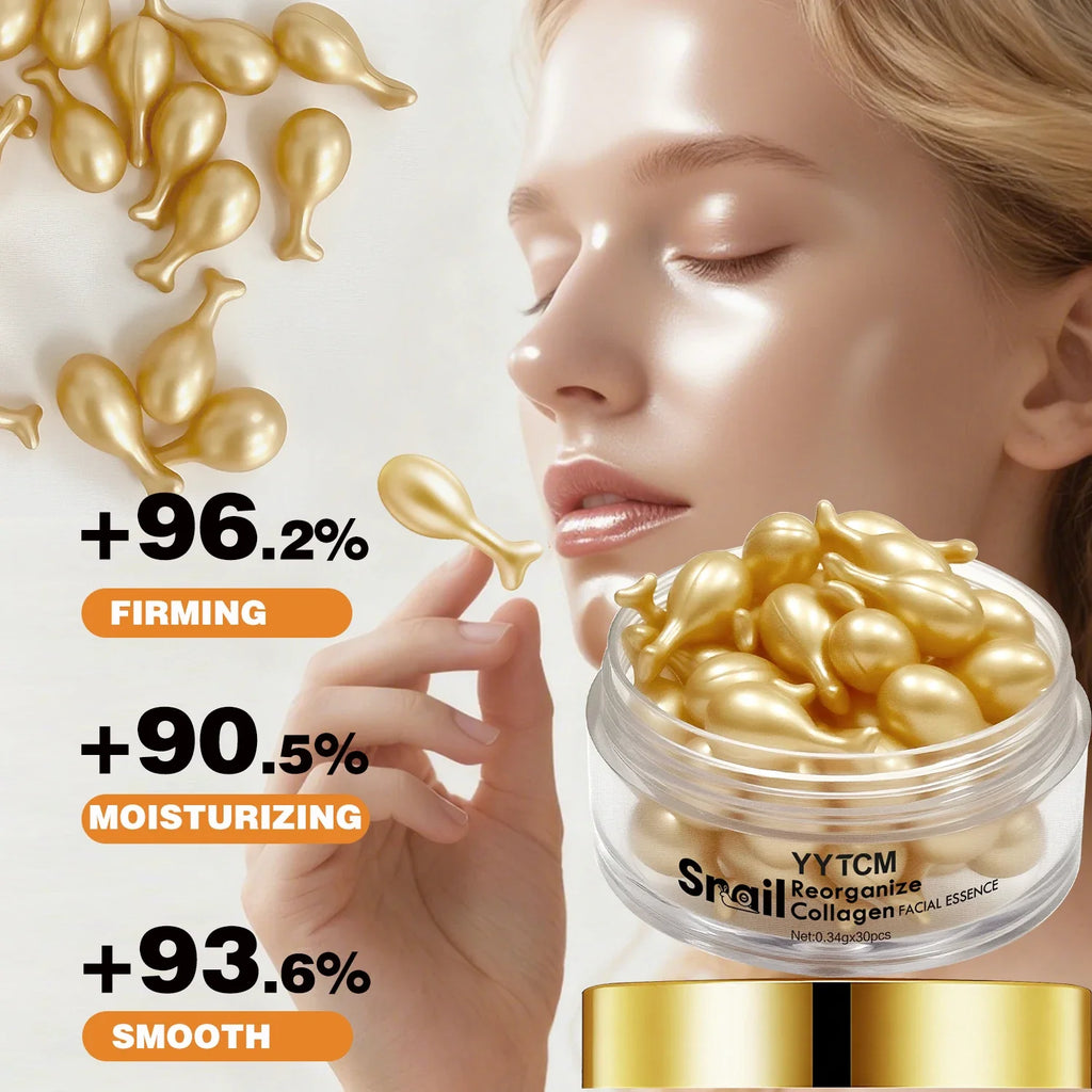 Snail Collagen Serum Capsules – Hydrating, Firming & Squalane