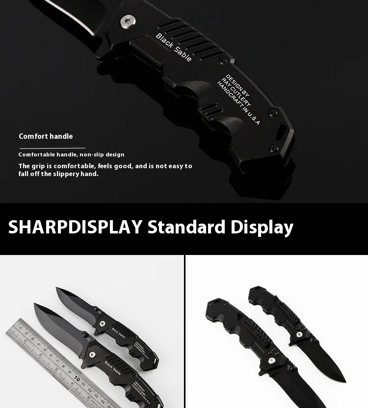 Folding Pocket Knife – Stainless Steel Portable Fruit & EDC Blade