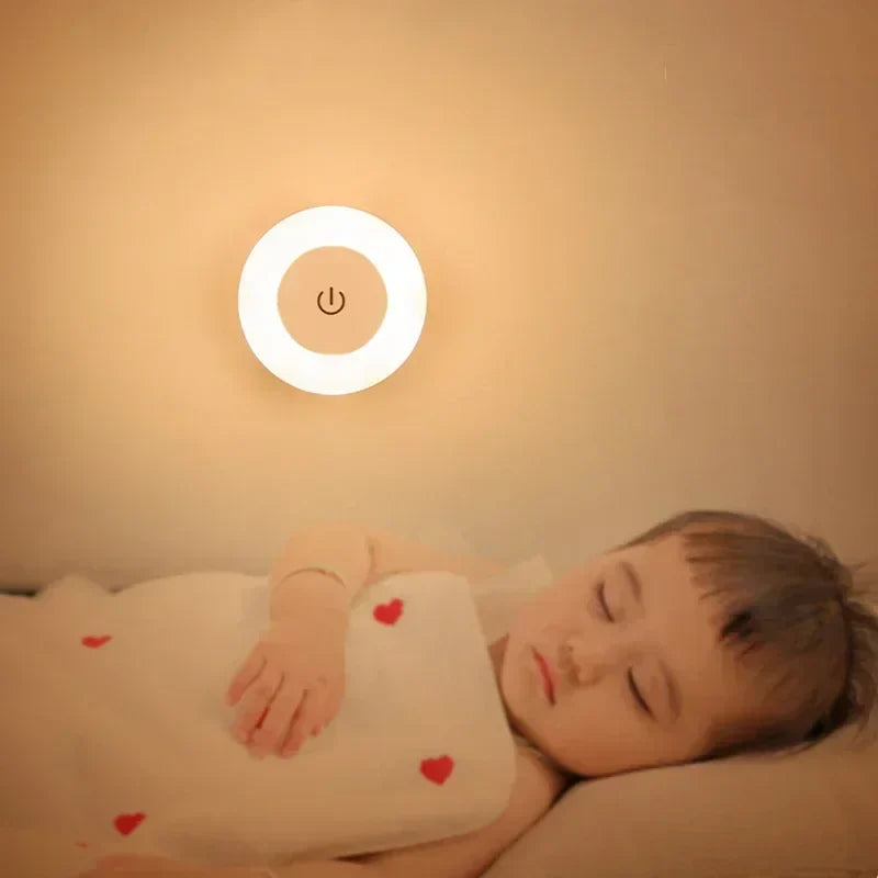 Touch LED Night Light | USB Rechargeable Magnetic Wall Lamp
