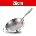 304 Stainless Steel Tri-Ply Nonstick Frying Pan & Wok 24–30cm