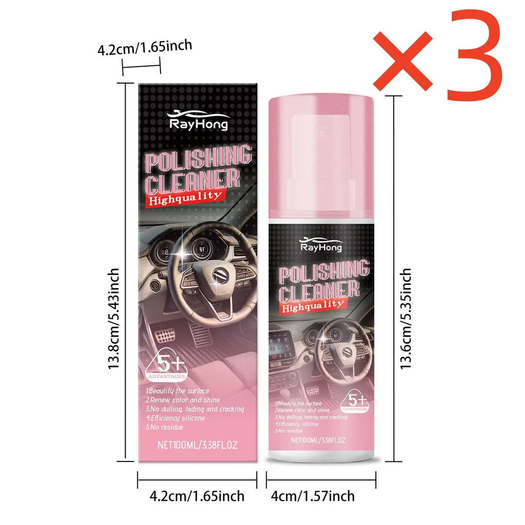 RayHong Car Interior Polish & Leather Cleaner | 100ml