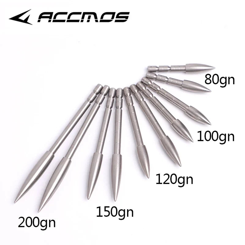 12 Stainless Steel Bullet Point Tip DIY 100 120 150 200 Grain ID