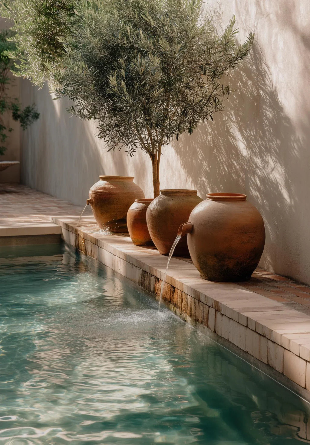 Boho Olive Tree Terracotta Vase Canvas Wall Art | Mediterranean Print