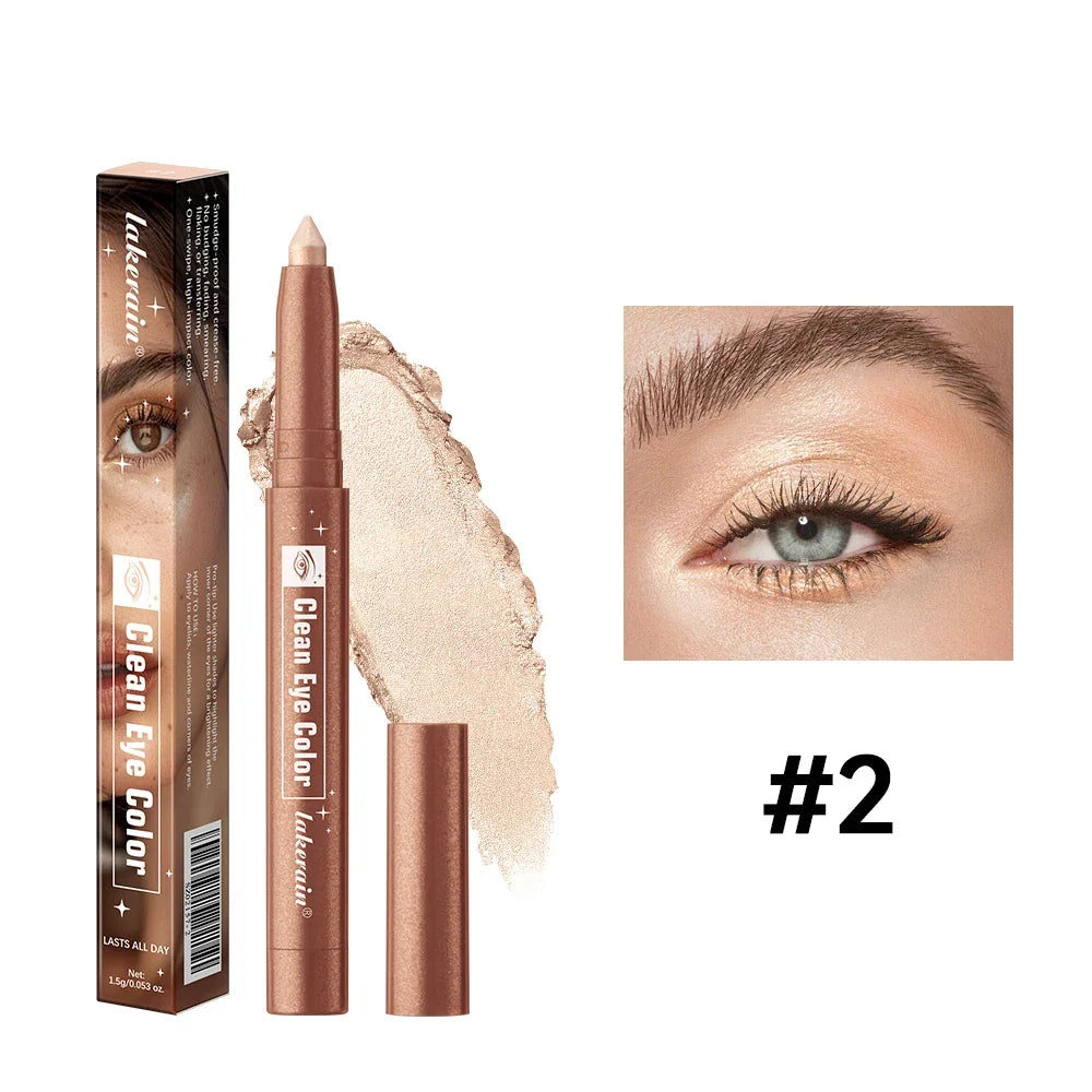 Lakerain Eyeshadow Stick – 12 Shades, Creamy & Smudge-Proof