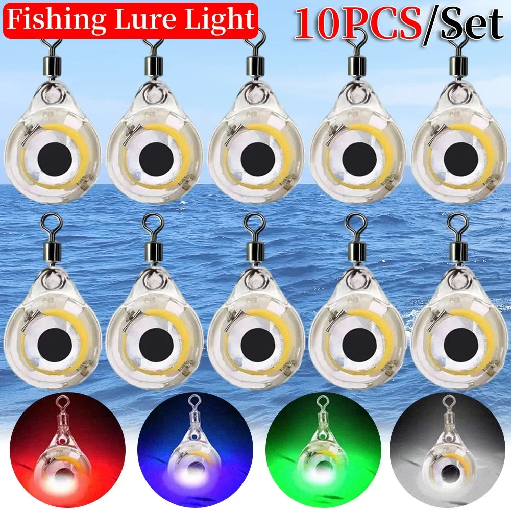 Fishing Lure Light Mini Eye Shape Underwater Night Battery Powered