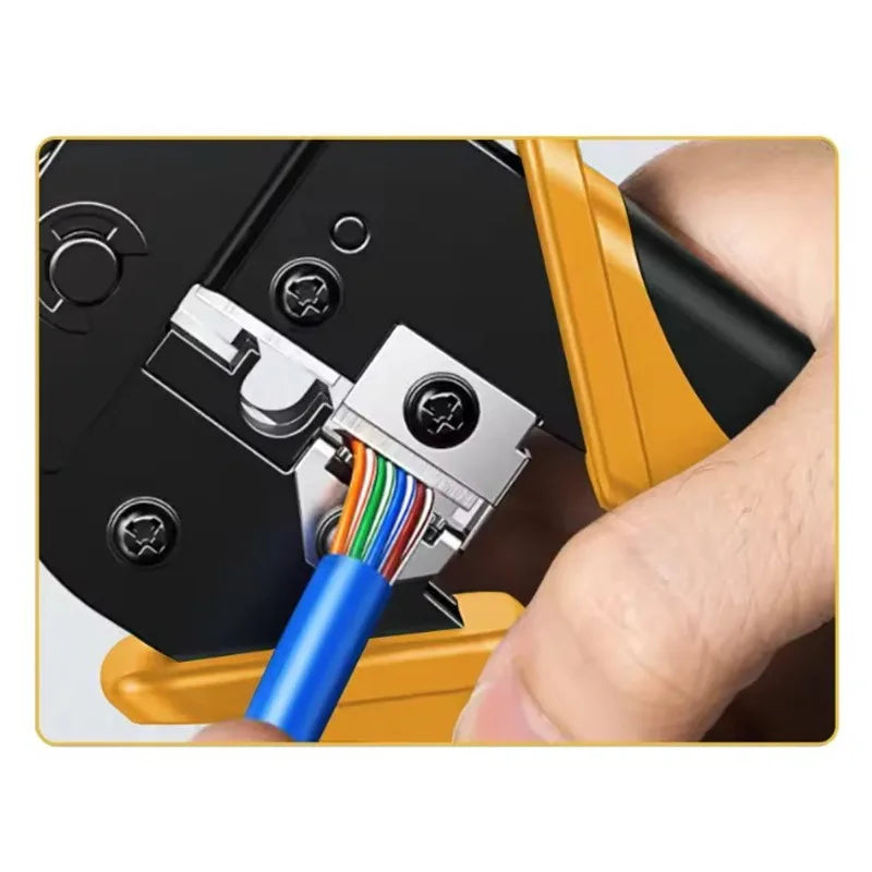 RJ45 Crimping Tool – LAN Cable Crimper Cutter Stripper RJ11 RJ12