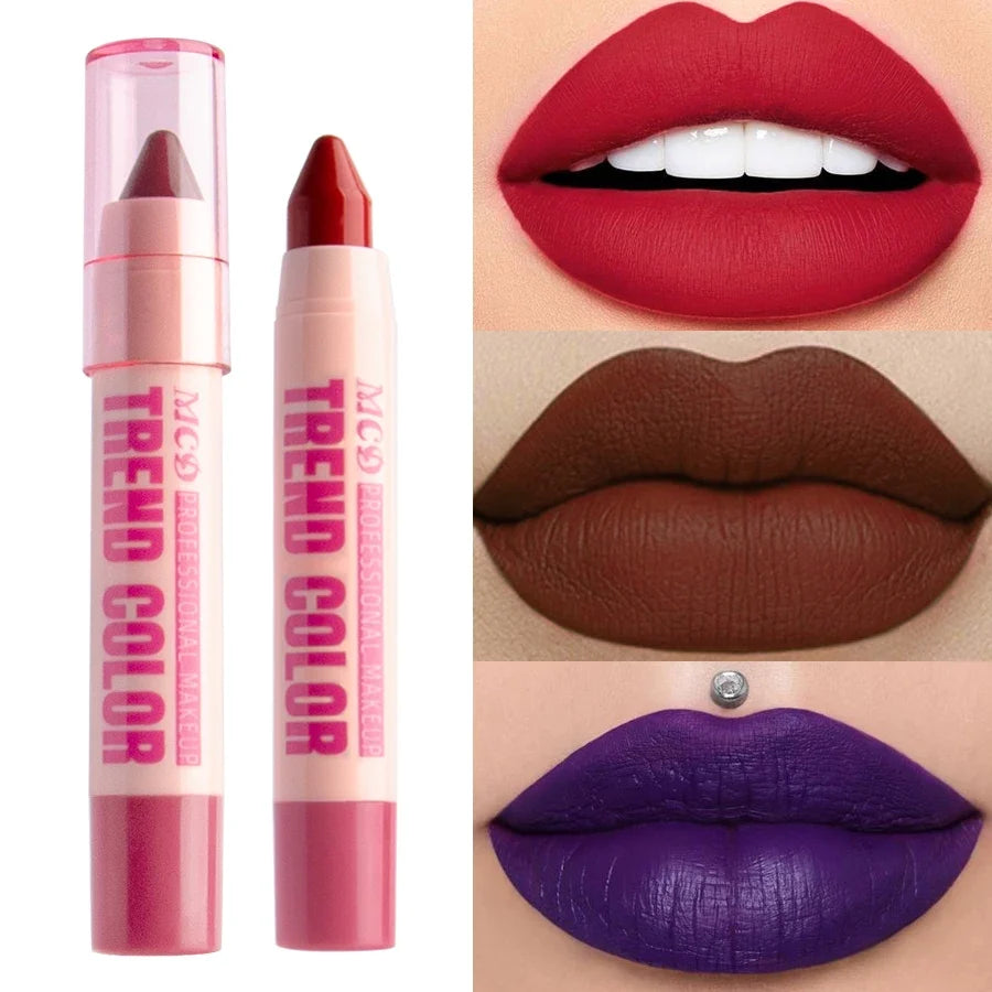 MCD 12-Color Waterproof Lip Liner Pen – Matte & Hydrating