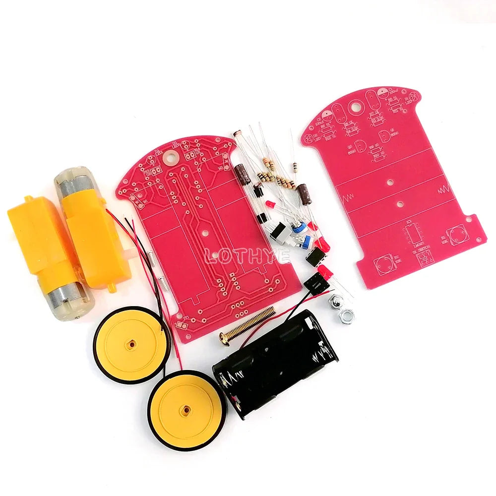 Line Tracking Robot Car DIY Soldering Kit – LM393 Smart Car