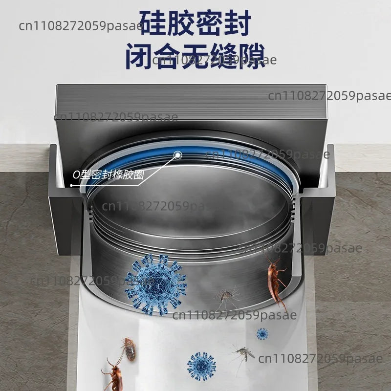 304 Stainless Steel Tile-Inlay Floor Drain Maintenance Access Port