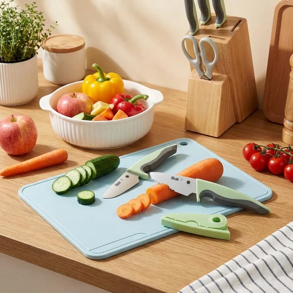 COOKCRAZE Kids Safety Kitchen Knife – Fruit & Veg Cutter for Children