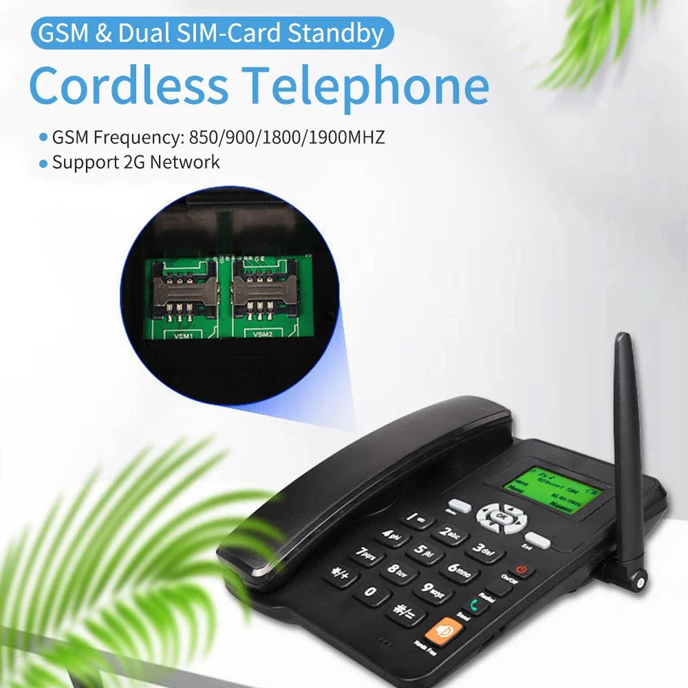 Cordless Phone Desktop Telephone Support GSM 850 900 1800 1900MHZ