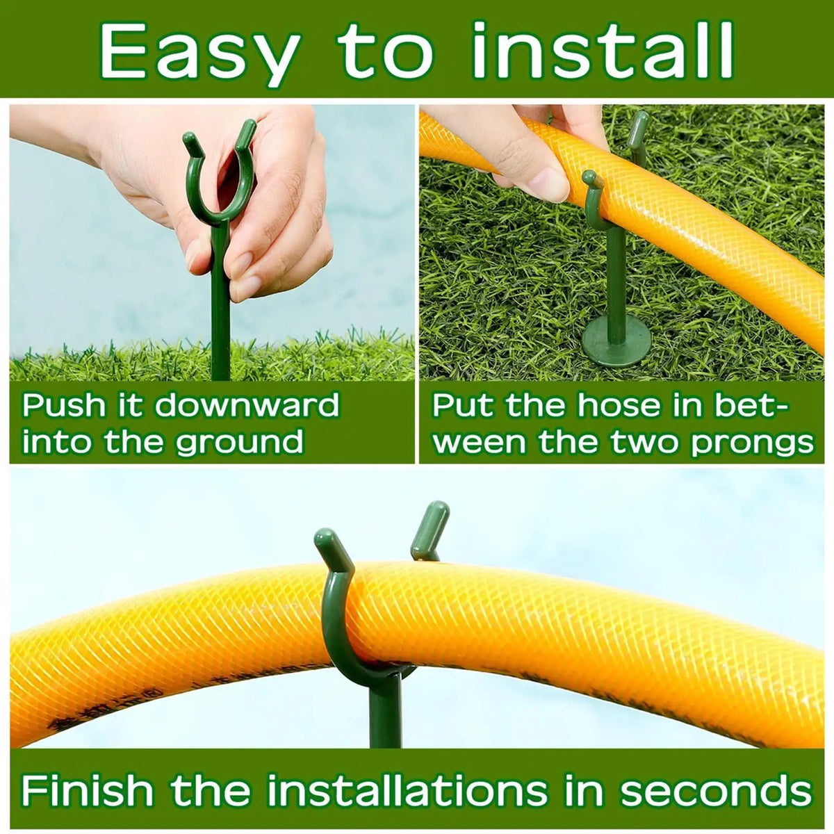10-Pack Garden Hose Guide Stakes – Anti-Tangle Lawn Irrigation