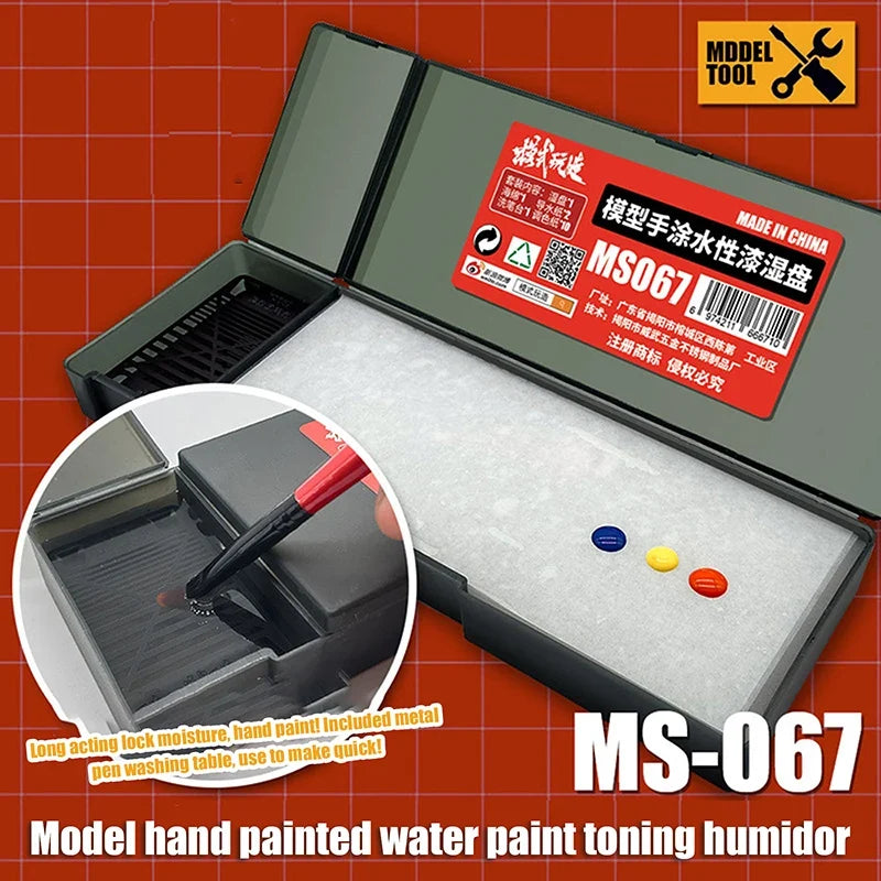 Portable Wet Palettes Acrylic Painting Model Coloring Tray
