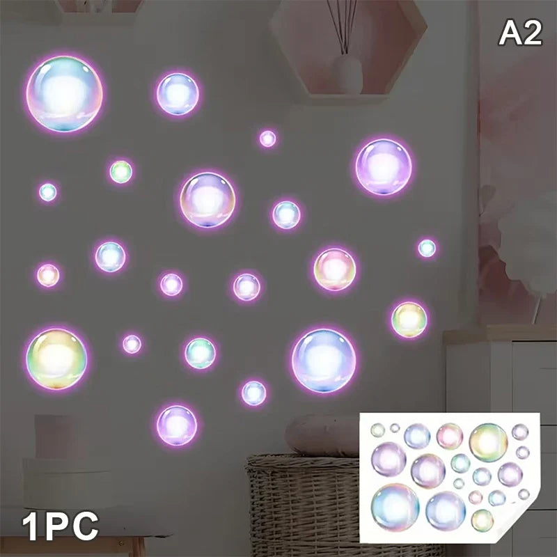 Glow-in-the-Dark Butterfly Mandala Wall Stickers | PVC Decals