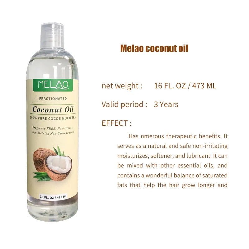 Cold-pressed Coconut Pure Essential Oil Skin Care Hair Soap Making