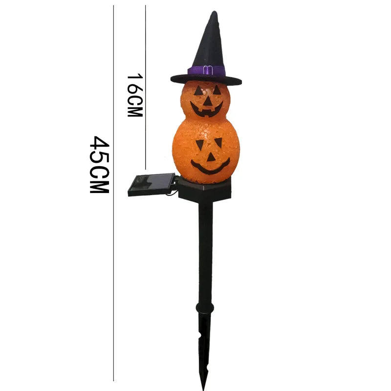 Solar-powered Halloween Pumpkin Land Plug-in Resin Lamp Festive