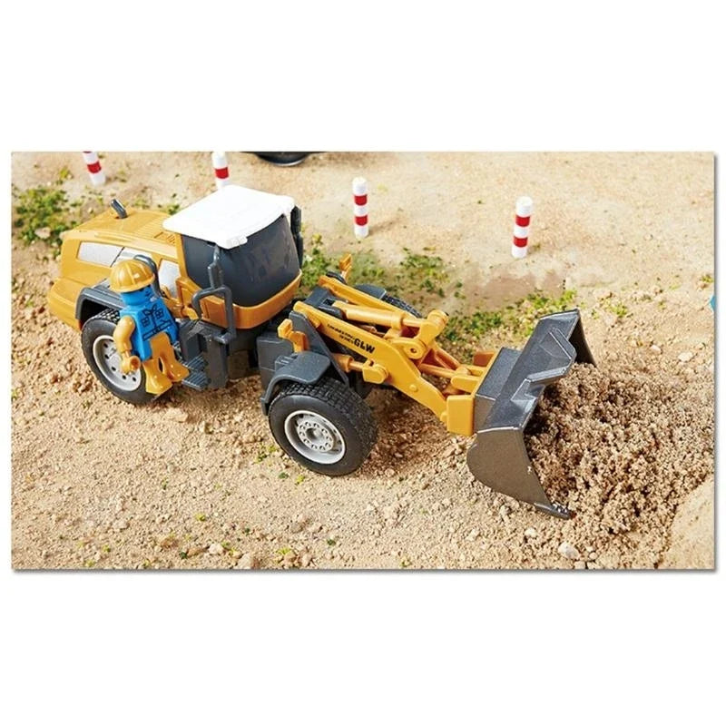 1:55 Diecast Construction Vehicle Set – Forklift, Bulldozer & Mixer