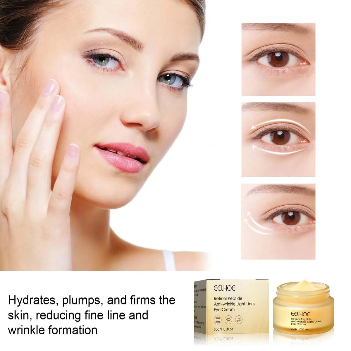 Retinol Peptide Eye Cream – Dark Circles & Puffiness Relief