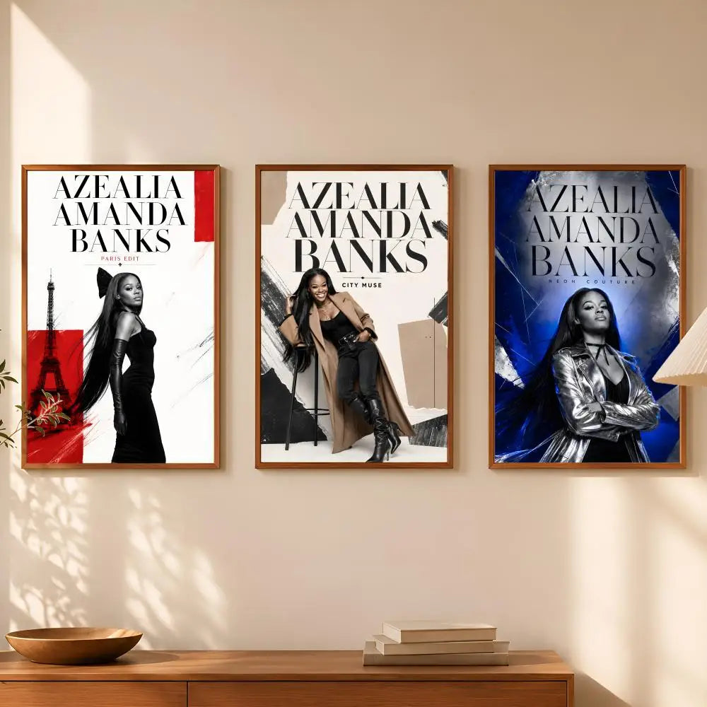Azealia Banks HD PVC Wall Poster – Self-Stick Waterproof Art