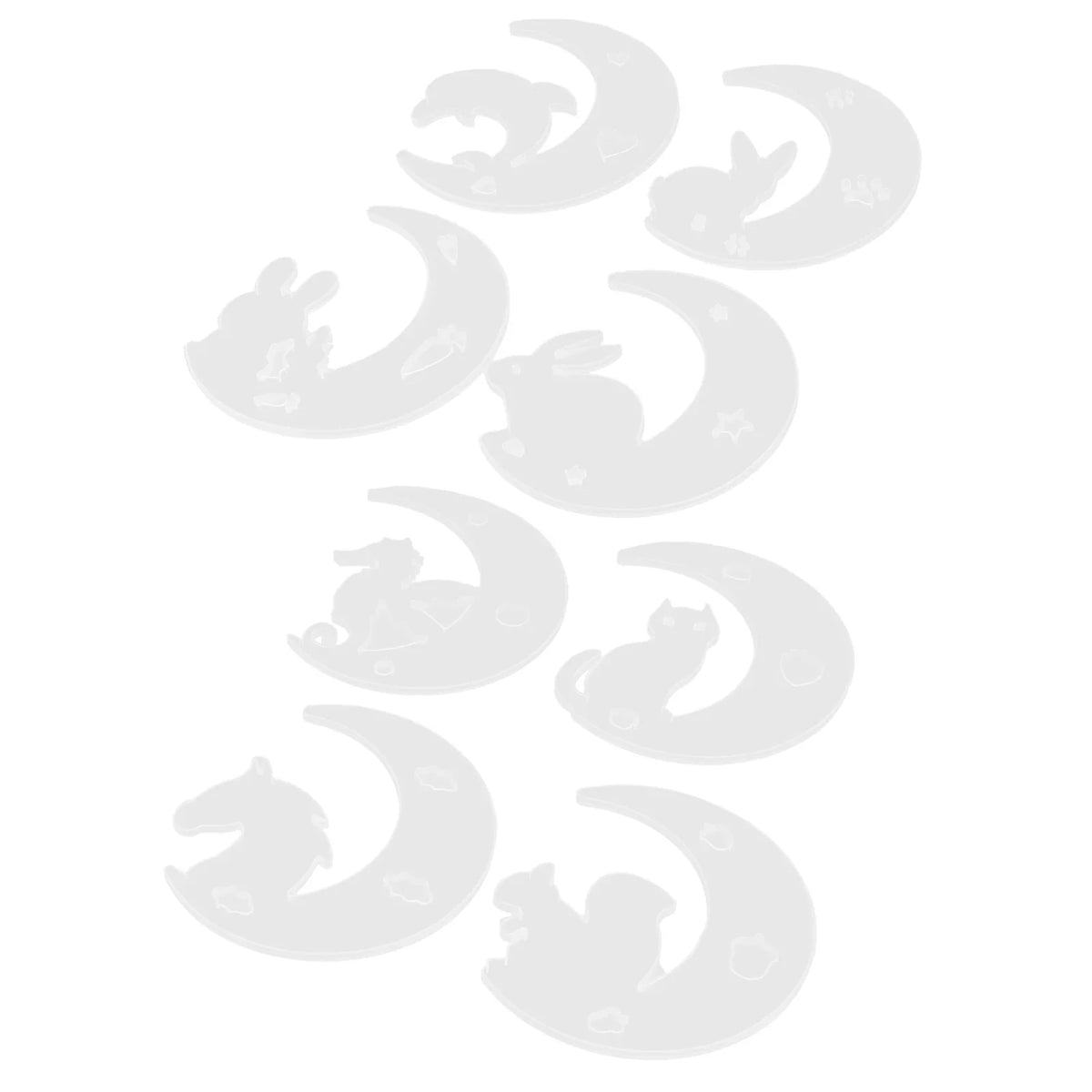 Crescents Moon Mold Silicone Resin Starter DIY Crystal Glue Ornaments