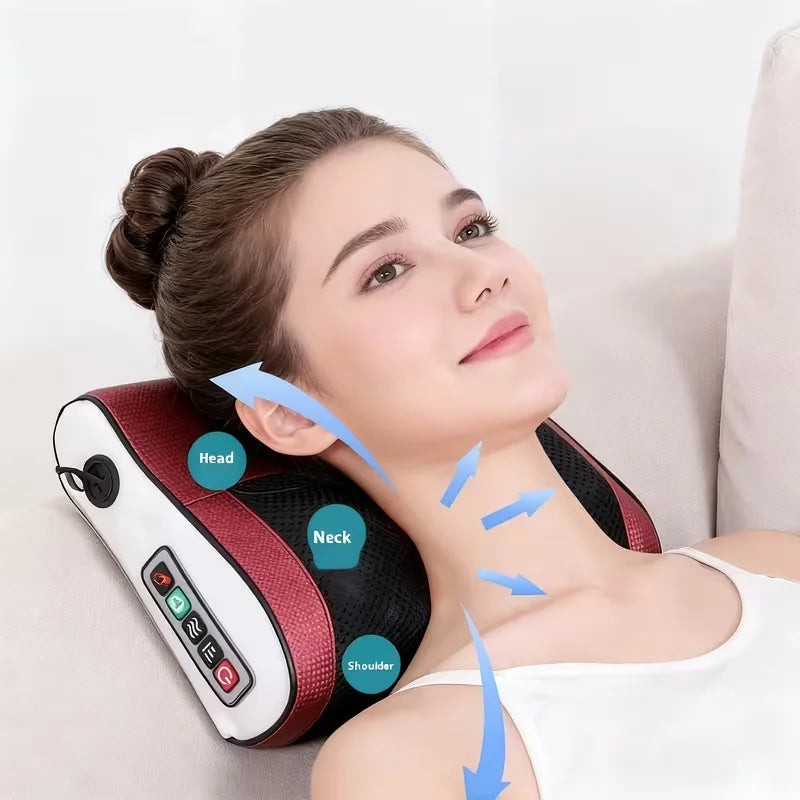 3D Kneading Neck & Shoulder Massage Pillow with Heat | Gift Box