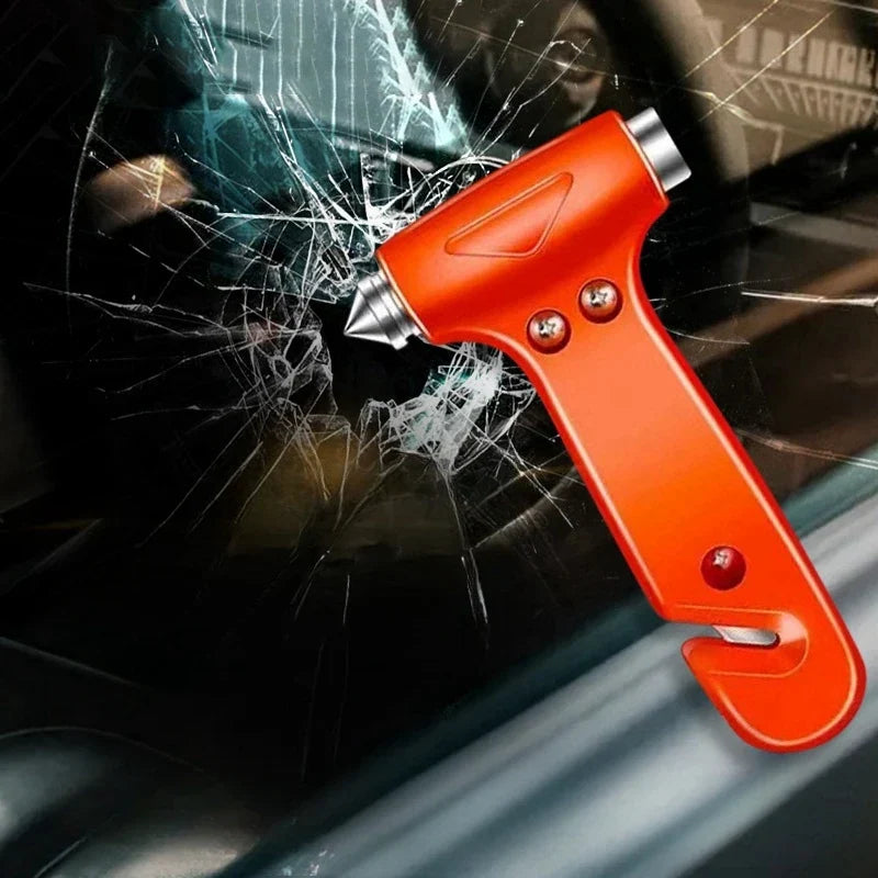 2-in-1 Car Safety Hammer – Window Breaker & Seat Belt Cutter