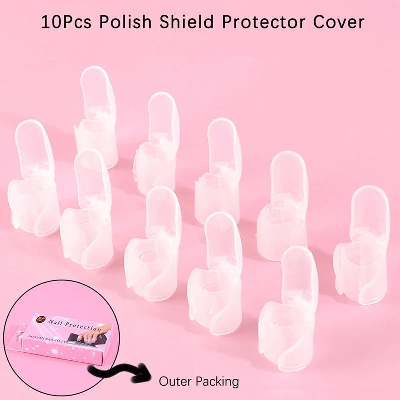 10-Piece Nail Polish Protector Clips | DIY Manicure Tool Set