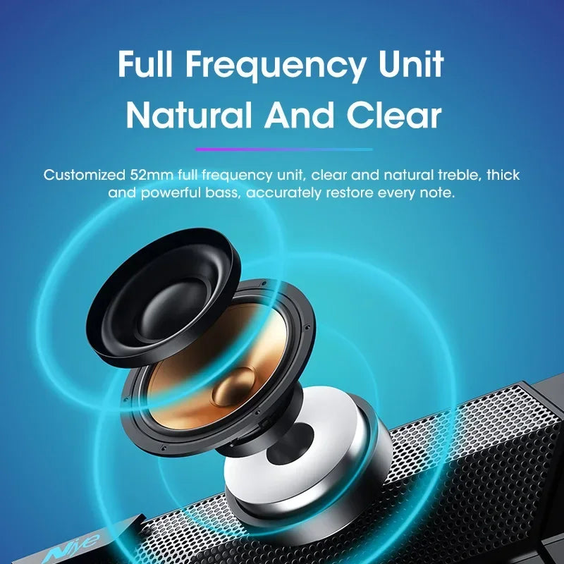NOCCLILI RGB Soundbar – Bluetooth 5.0 PC Speaker for Laptop & TV