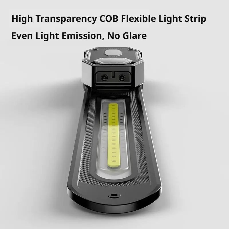 3-in-1 COB LED Headlamp Wristband USB Rechargeable Work Light