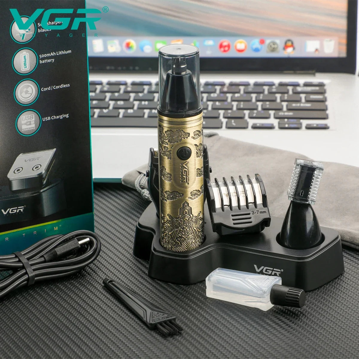 VGR V-621 4-in-1 Men's Electric Hair Trimmer Grooming Set