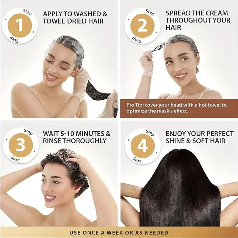Keratin Hair Mask with Collagen & Coconut Oil | Deep Moisture