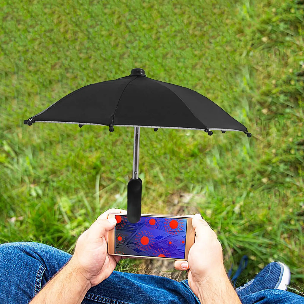 Mini Clip-On Phone Umbrella Sunshade | Outdoor Screen Shade