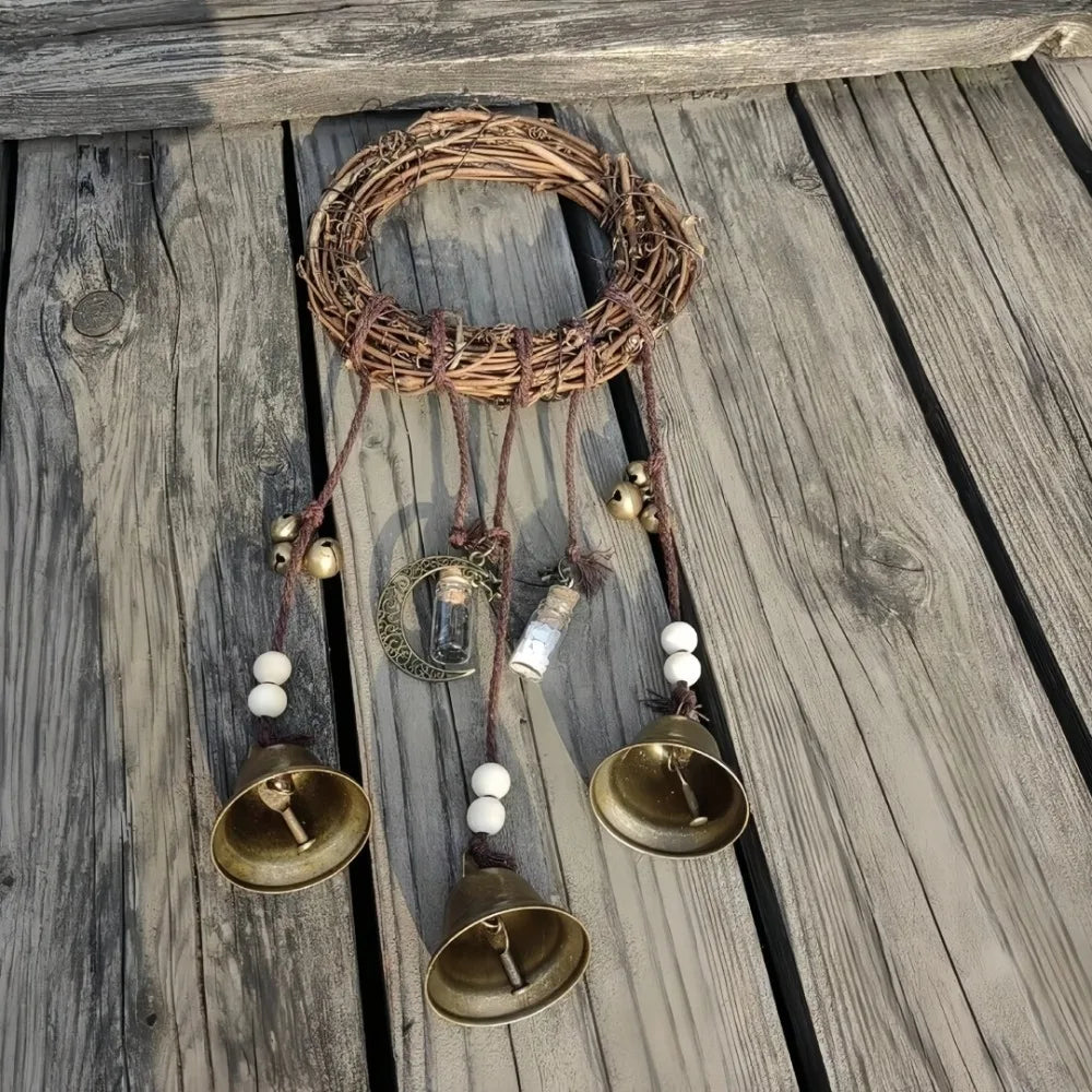 Witch Vine Bell Wind Chime – Rattan Door Knob Hanging Decor