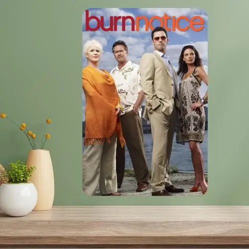 Burn Notice TV Show Metal Poster Sign | Retro Aluminum Wall Art