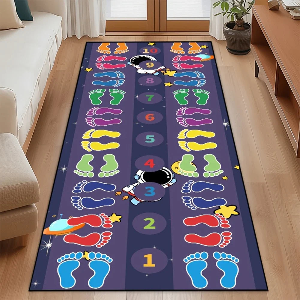 Kids Hopscotch Rug | Indoor Jump Game Mat for Classrooms