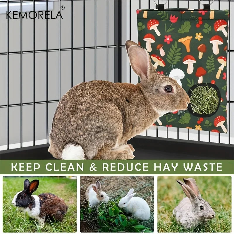 Rabbit Hay Feeder Bag 2 Holes – Guinea Pig & Small Pet Feeder