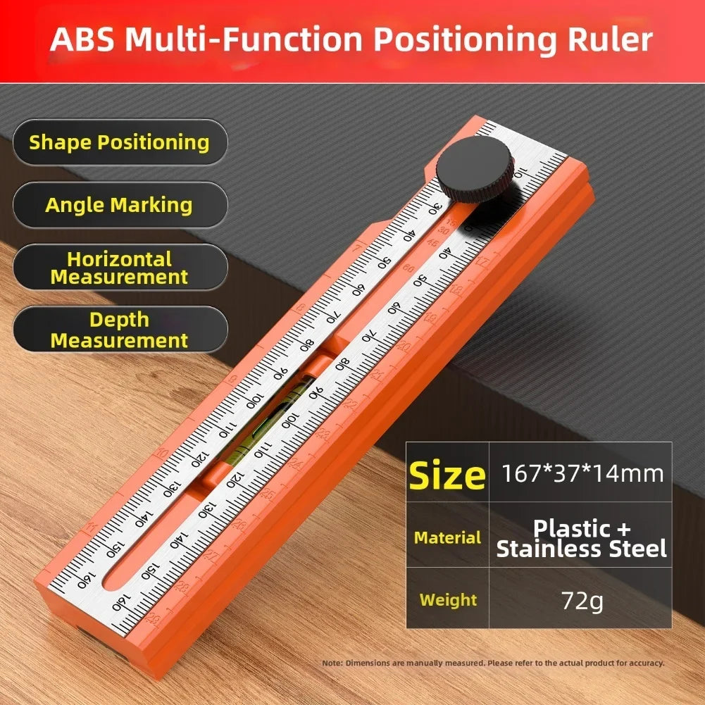 Adjustable Protractor Ruler – Multi-Angle Woodworking Tool