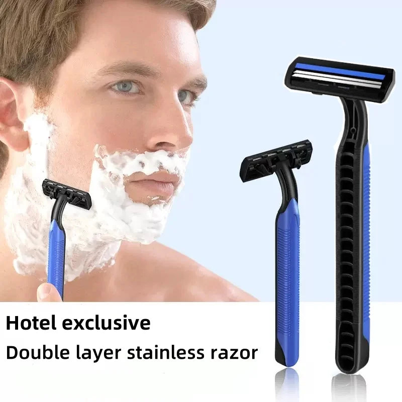 Disposable Twin-Blade Razors for Men & Women – 5 to 30 Pack