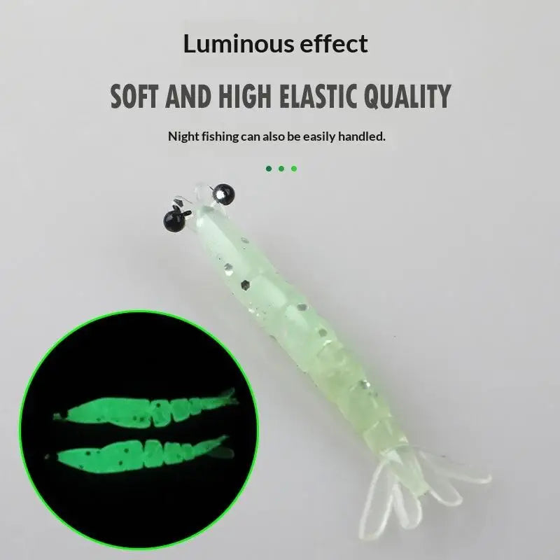 20PCS Mini Soft Worm Shrimp Fishing Lures – 40mm Silicone Bait