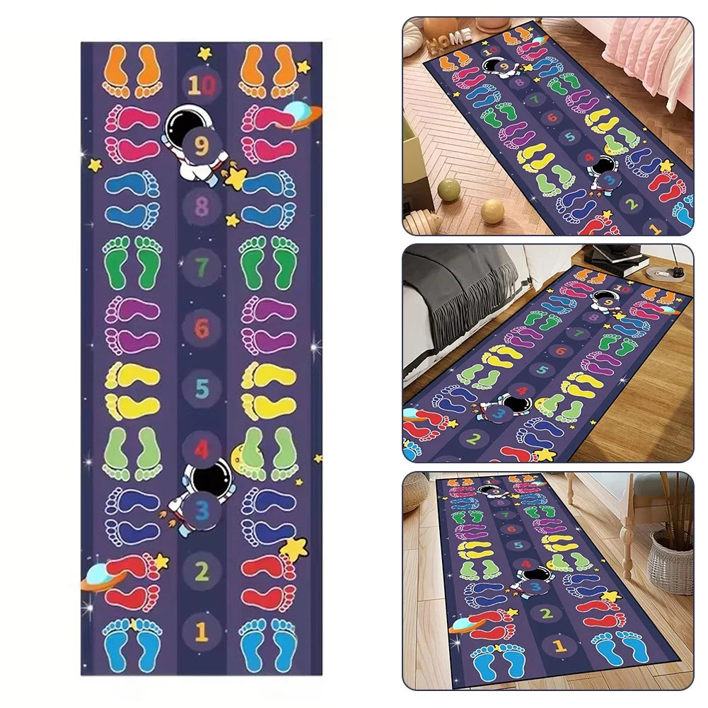 Kids Hopscotch Rug | Indoor Jump Game Mat for Classrooms