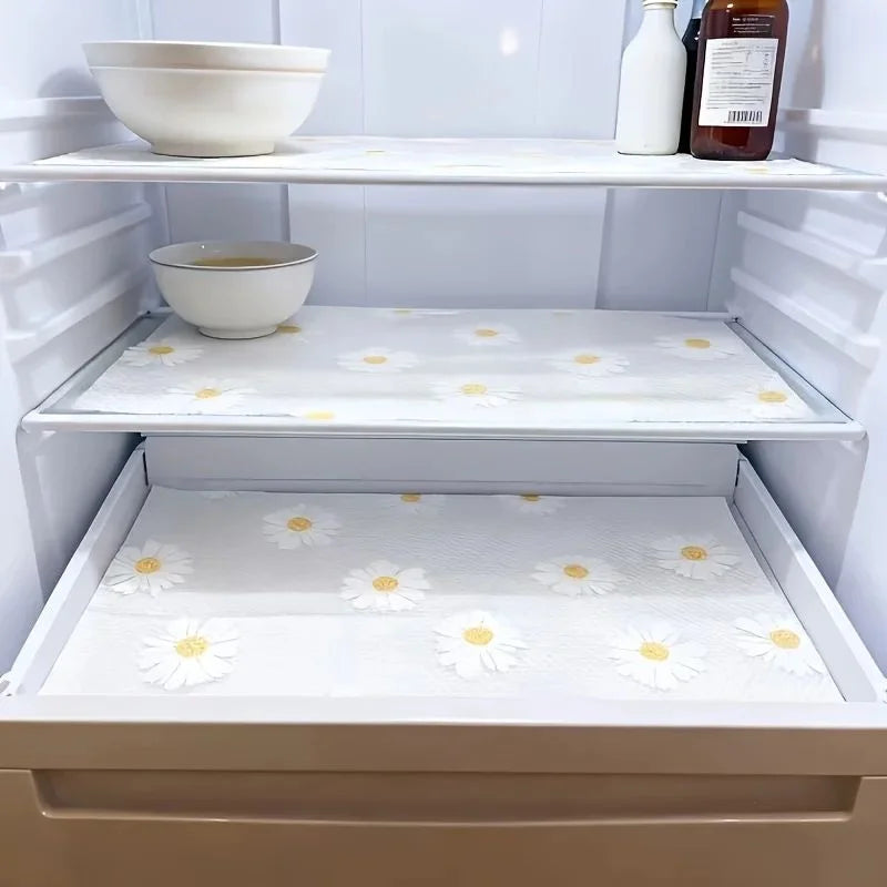4-Pack EVA Fridge Shelf Liner Pads – Waterproof & Washable