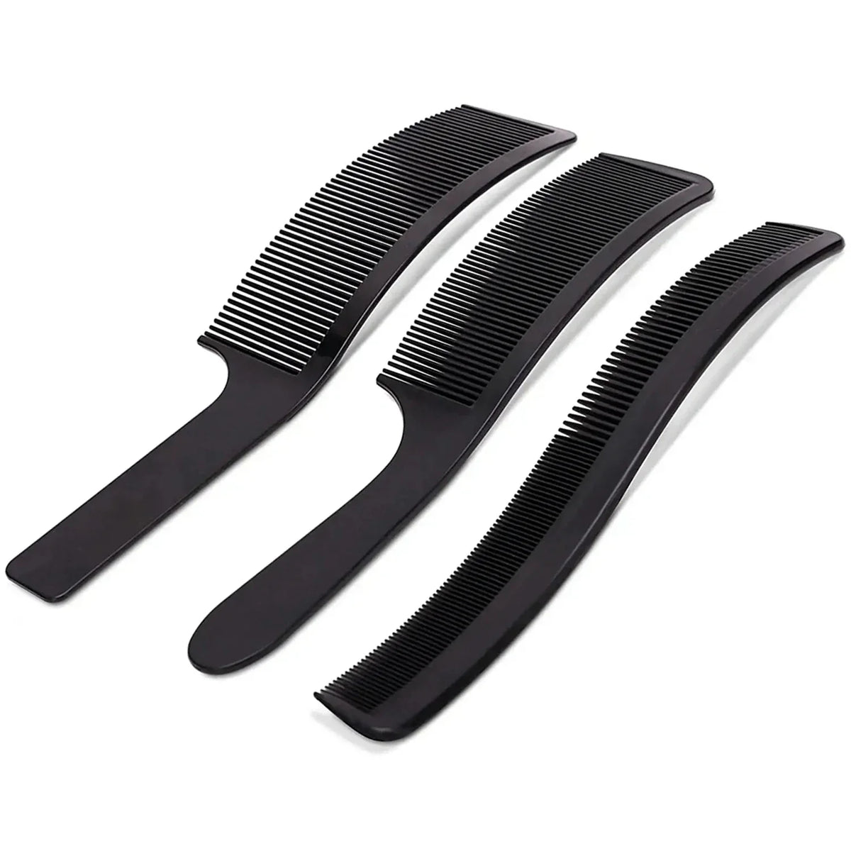 3-Piece Curved Barber Cutting Comb Set – Flat Top Anti-Static